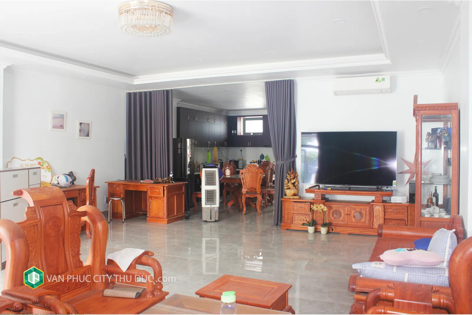 Cho thuê gấp nhà Vạn Phúc Thủ Đức Hầm + trệt + 3 lầu 154m2 (7x22m) đường lớn 13m hướng Tây Nam