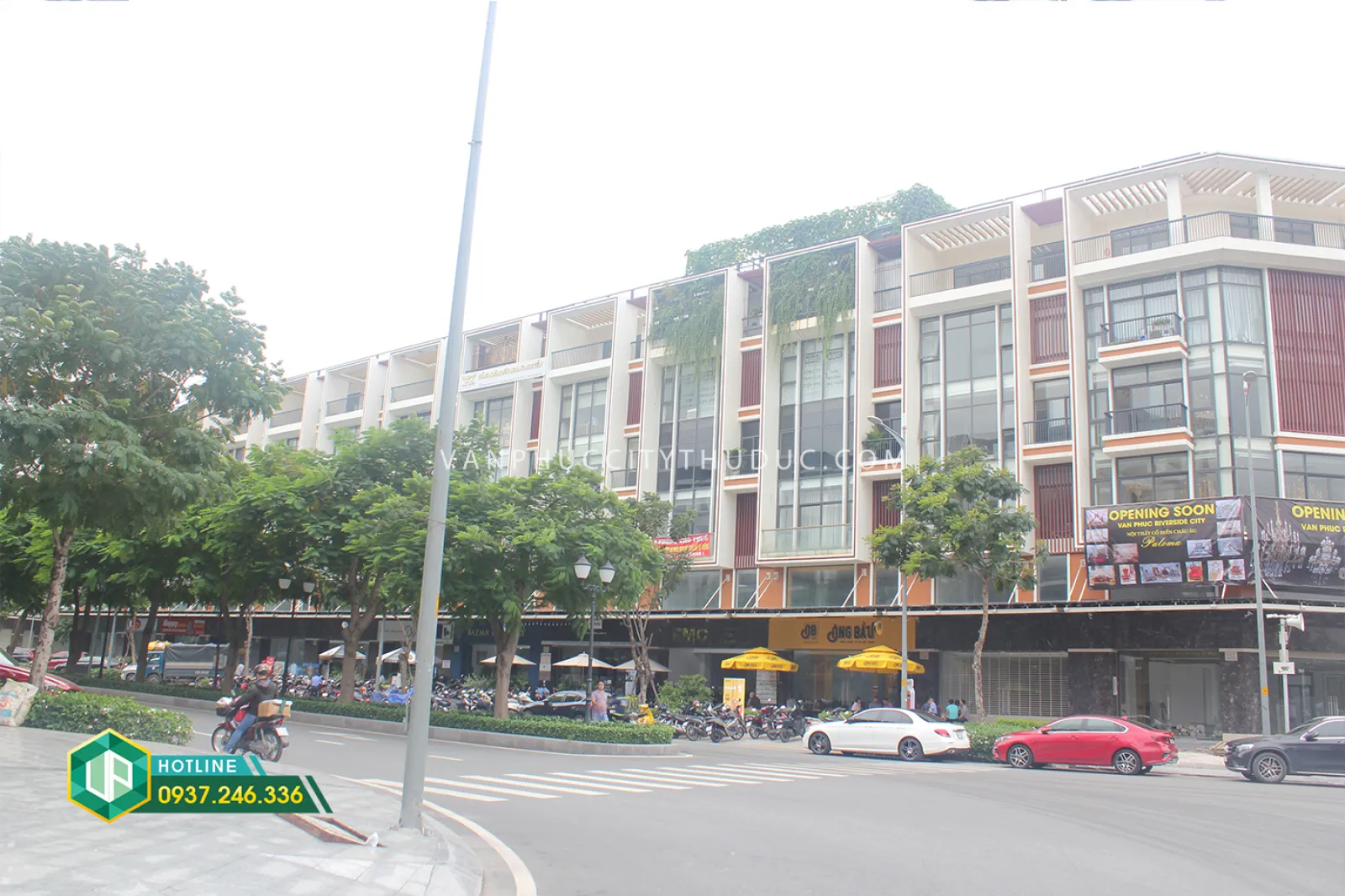 Cho thuê gấp nhà Vạn Phúc Thủ Đức Hầm + trệt + 3 lầu 154m2 (7x22m) đường lớn 13m hướng Tây Nam