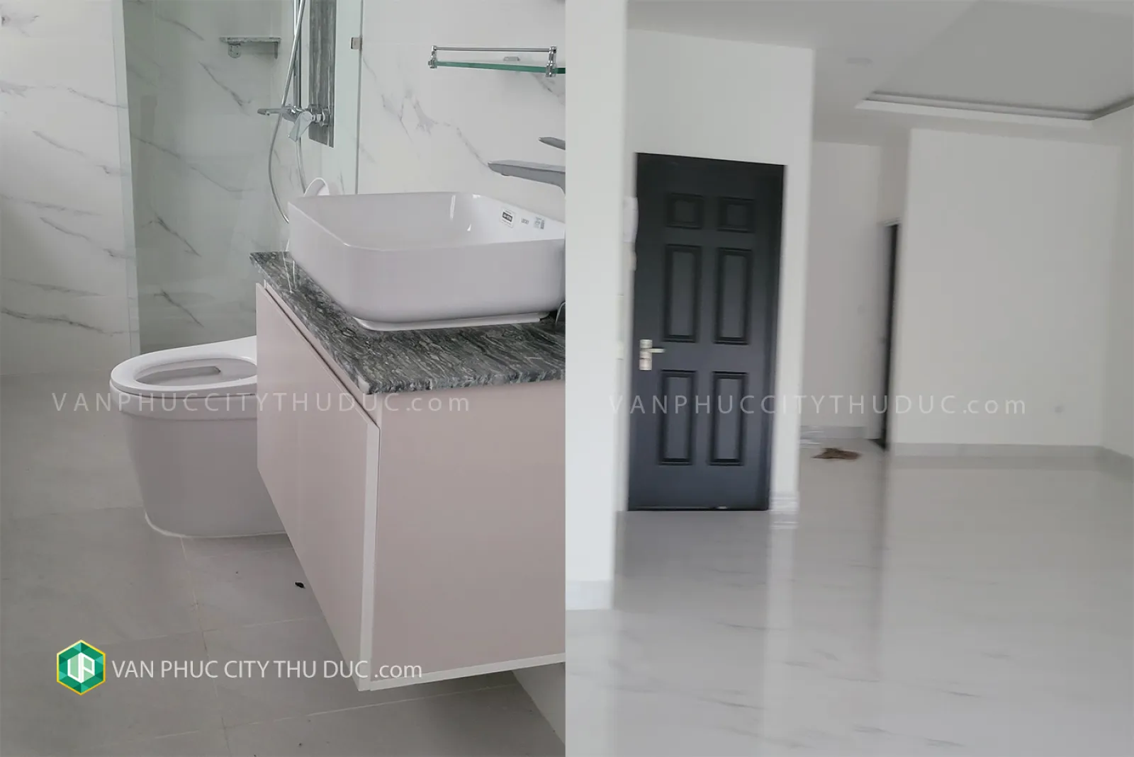 Cho thuê giá rẻ nhà Vạn Phúc Hầm + 4 lầu 6x17m 102m2 mặt đường 13m hướng Bắc